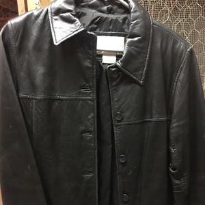 Nine West genuine black leather jacket